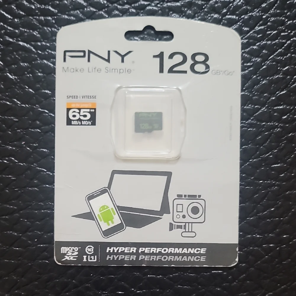 PNY 128GB 65x Black MicroSD Memory Card